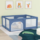 Vidaxl babybox con 2 puertas de tela oxford azul