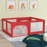 Vidaxl babybox con 2 puertas oxford tela roja