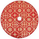 VidaXL Luxus Weihnachtsbaumrock mit Socke rot 150 cm Stoff