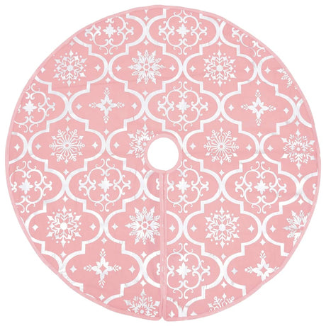 Vidaxl Weihnachtsbaumrock Luxus mit Sock 90 cm Stoff rosa