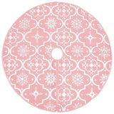 Vidaxl Weihnachtsbaumrock Luxus mit Sock 122 cm Stoff rosa