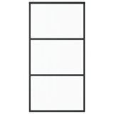 Vidaxl Schiebetür 102x205 cm ESG -Glas und Aluminiumschwarz