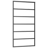 Vidaxl Schiebetür 102x205 cm ESG -Glas und Aluminiumschwarz