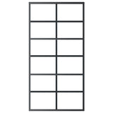 VidaXL sliding door 102x205 cm ESG glass and aluminum black