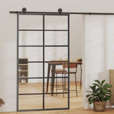 VidaXL sliding door 102x205 cm ESG glass and aluminum black