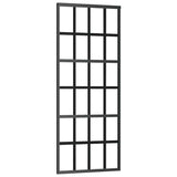 Vidaxl Schiebetür 76x205 cm ESG -Glas und Aluminiumschwarz