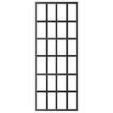 Vidaxl Schiebetür 76x205 cm ESG -Glas und Aluminiumschwarz