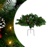 Vidaxl Weihnachtsdekoration mit Beleuchtung 40 cm PVC Grün