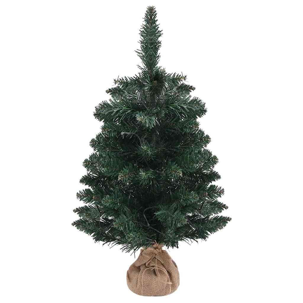 Vidaxl Kunstkerstboom mit Beleuchtung und Standard 60 cm PVC Green