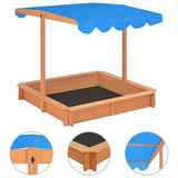 Vidaxl Sandbox con techo ajustable 115x115x115 cm Pinehout