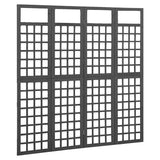 Vidaxl kamerscherm trellis met 4 panelen161x180 cm vurenhout zwart