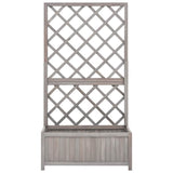 Vidaxl latwerkplantenbak 70x30x135 cm Festkiefergrau
