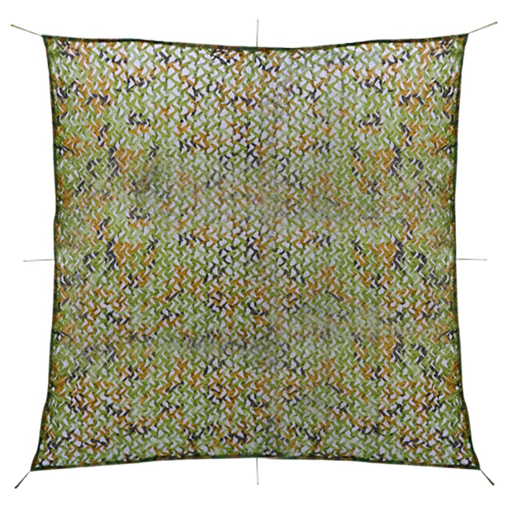 Vidaxl Camoufagenet mit Aufbewahrungsbeutel 5x5 m grün