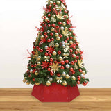 Vidaxl Weihnachtsbaumrock Ø68x25 cm rot