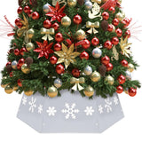 Vidaxl Weihnachtsbaumrock Ø68x25 cm Silber und Weiß
