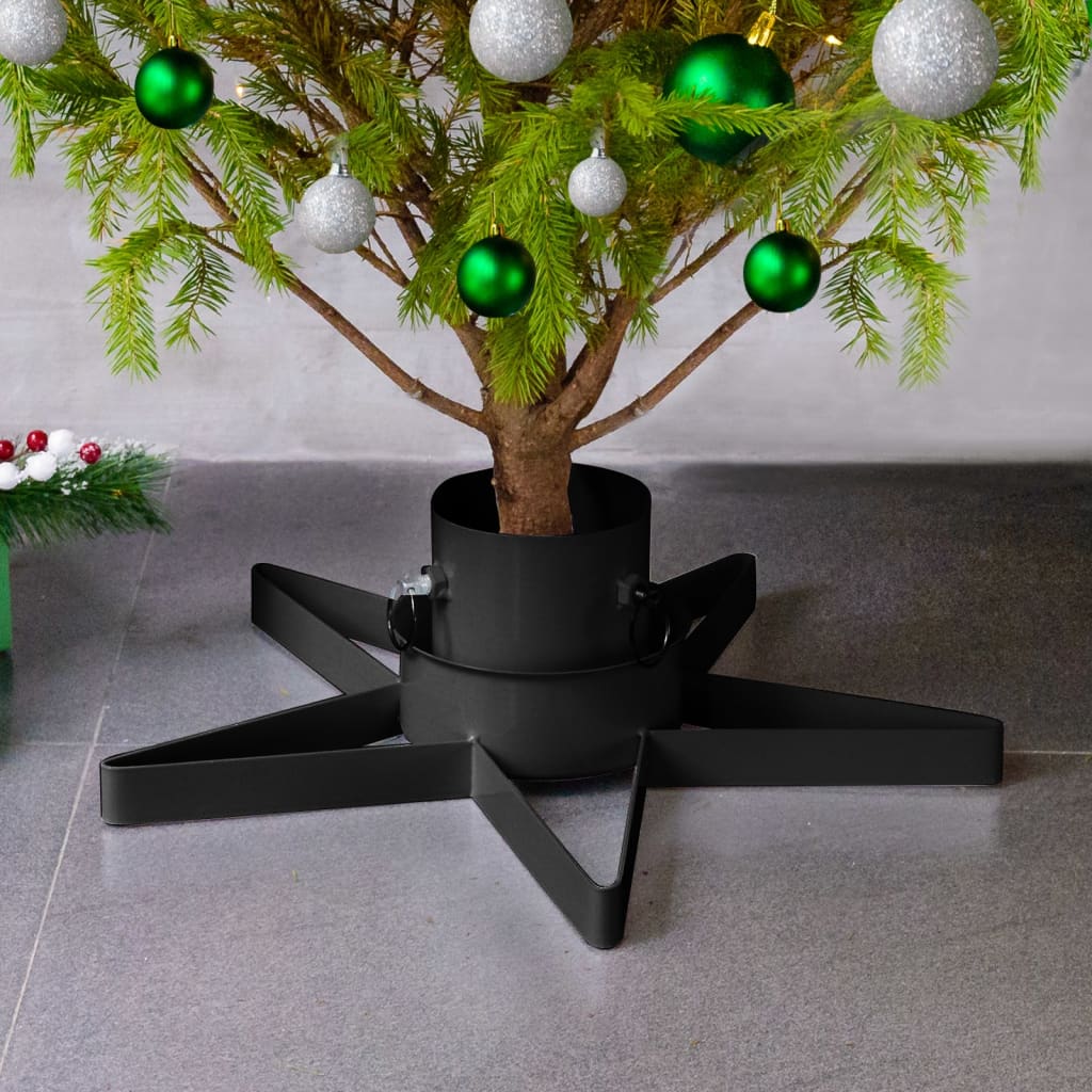 Vidaxl Christmas Tree Stand 47x47x13.5 cm nero