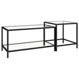 Vidaxl 2-delige salontafelset gehard glas transparant