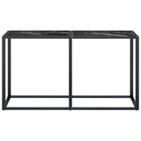 Vidaxl wandtafel 140x35x75,5 cm gehard glas zwartmarmerkleurig