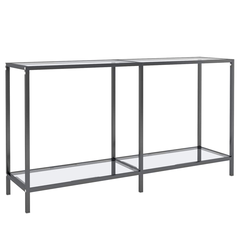 Vidaxl wandtafel 140x35x75,5 cm gehard glas transparant