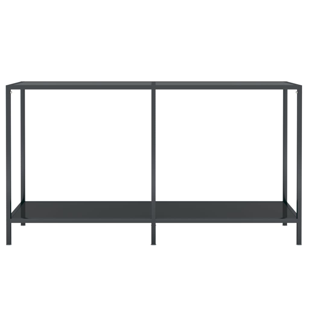Vidaxl wandtafel 140x35x75,5 cm gehard glas zwart
