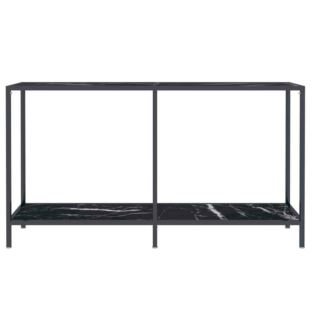 Vidaxl wandtafel 140x35x75,5 cm gehard glas zwart