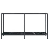 Vidaxl wandtafel 140x35x75,5 cm gehard glas zwart
