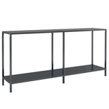 Vidaxl wandtafel 160x35x75,5 cm gehard glas zwart