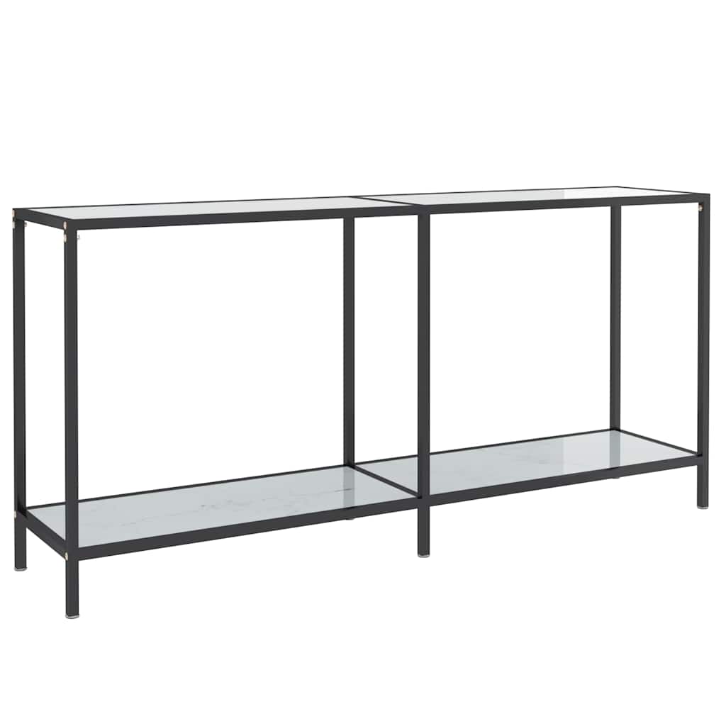 Vidaxl wandtafel 160x35x75,5 cm gehard glas wit