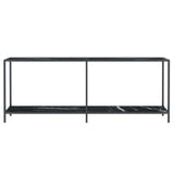 Vidaxl wandtafel 200x35x75,5 cm gehard glas zwart