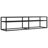 Vidaxl tv-meubel 160x40x40,5 cm gehard glas zwartmarmerkleurig