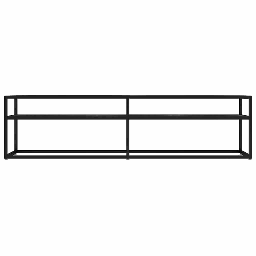Vidaxl tv-meubel 160x40x40,5 cm gehard glas zwartmarmerkleurig