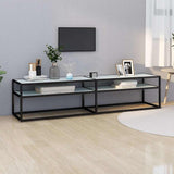 Vidaxl tv-meubel 180x40x40,5 cm gehard glas witmarmerkleurig