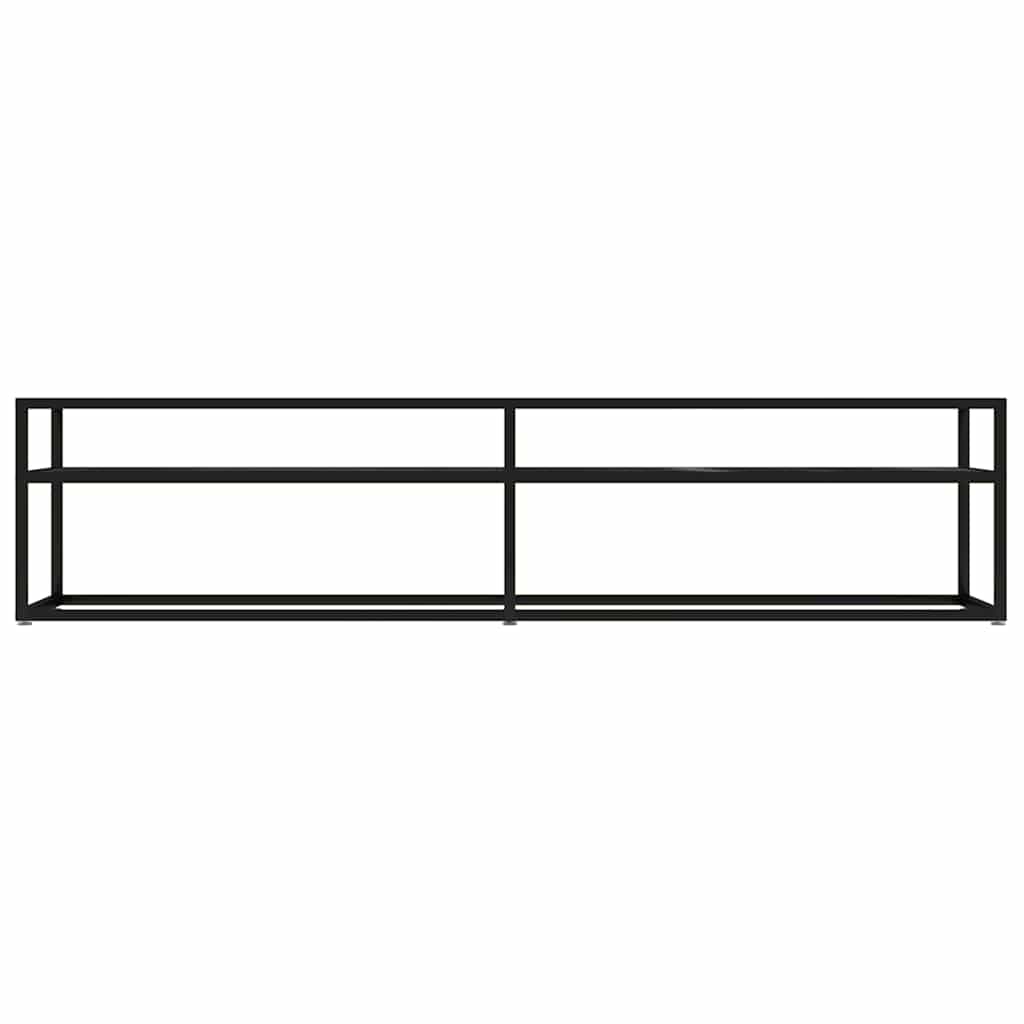 Vidaxl tv-meubel 180x40x40,5 cm gehard glas zwartmarmerkleurig