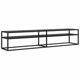 Vidaxl tv-meubel 200x40x40,5 cm gehard glas zwart