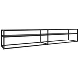 Vidaxl tv-meubel 220x40x40,5 cm gehard glas zwart