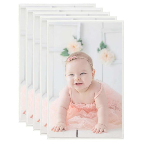 VIDAXL -Fotorahmen 5 PCs für Tabelle 13x18cm MDF Silberfarbe