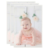 VIDAXL -Fotorahmen 3 PCs für Wand oder Tabelle 7x90 cm MDF Silberfarbe