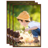 Vidaxl -Fotorahmen 3 Stcs für Wand oder Tabelle 70 x 90 cm MDF Bronzefarbe