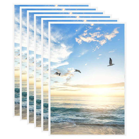 VIDAXL -Fotorahmen 5 PCs für Tabelle 21x29.7 cm MDF Weiß