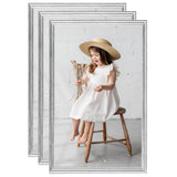 Vidaxl -Fotorahmen 3 PCs für Tabelle 13x18cm MDF Silberfarbe