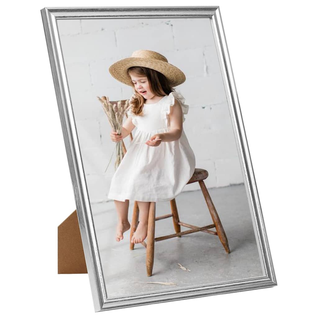 Vidaxl Photo frames 3 pcs for wall or table 7x90 cm MDF silver colored