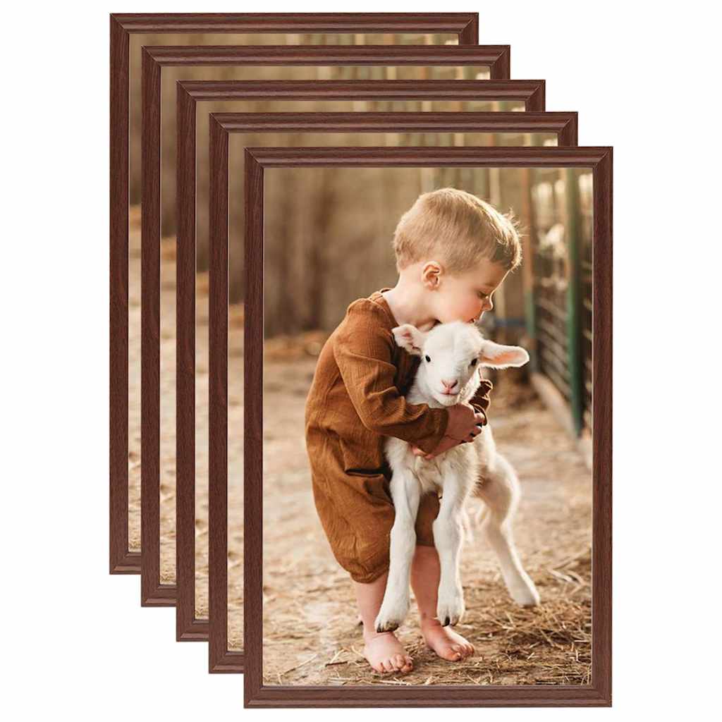 Vidaxl fotolijsten 5 st voor tafel 21x29,7 cm mdf bruin