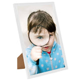 Vidaxl -Fotorahmen 3 PCs für Tabelle 21x29.7cm MDF Weiß