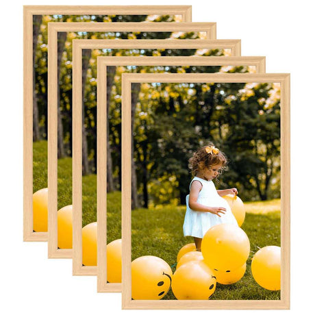 VIDAXL -Fotorahmen 5 STs für Wand oder Tabelle 70 x 90 cm Licht Eiche -Colored