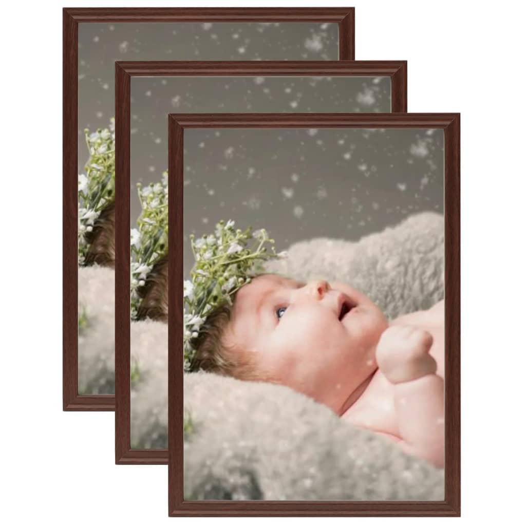 Vidaxl fotogrammi fotografici 3 pezzi per tabella 10x15 cm mdf rosso scuro