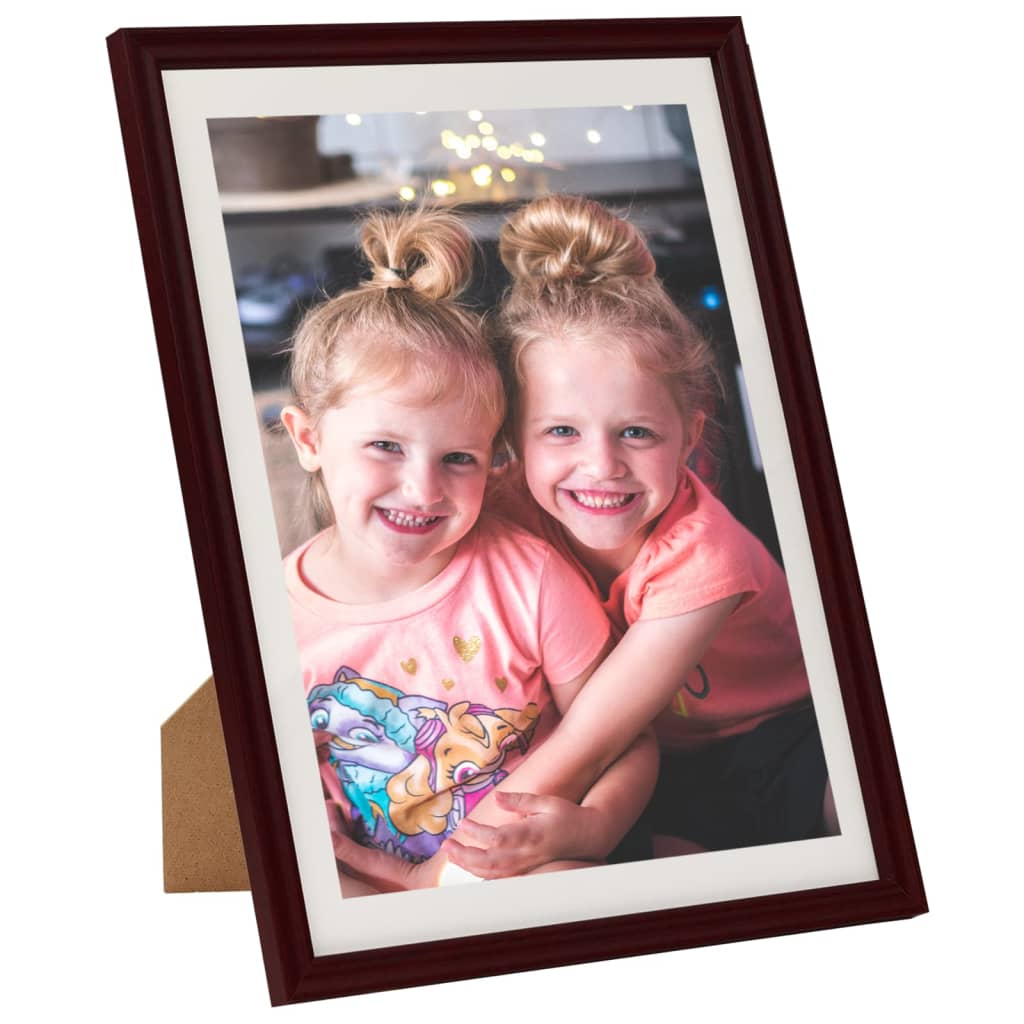 Vidaxl -Fotorahmen 3 PCs für Tabelle 18x24 cm dunkelrot