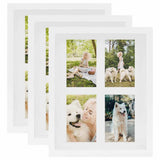 Vidaxl fotolijsten 3 st voor 4 foto's van 10x15 cm 3d 28x35 cm wit