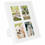 Vidaxl fotolijsten 3 st voor 4 foto's van 10x15 cm 3d 28x35 cm wit