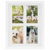 Vidaxl fotolijsten 3 st voor 4 foto's van 10x15 cm 3d 28x35 cm wit