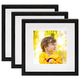 Vidaxl Fotografski okvirji 3 računalniki za 13x13 cm fotografija 3d 23x23 cm črna